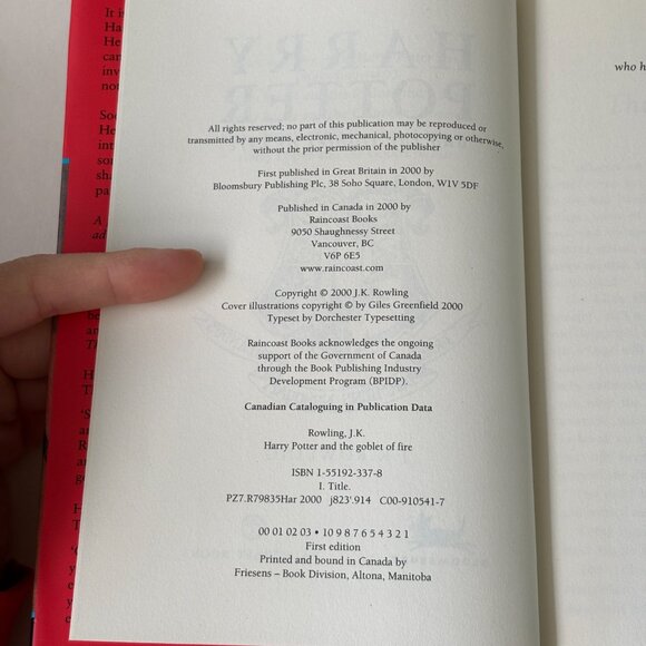 📕 Harry Potter and the Goblet of Fire Hardcover 1st Canadian Edition 🪄 - Picture 7 of 10